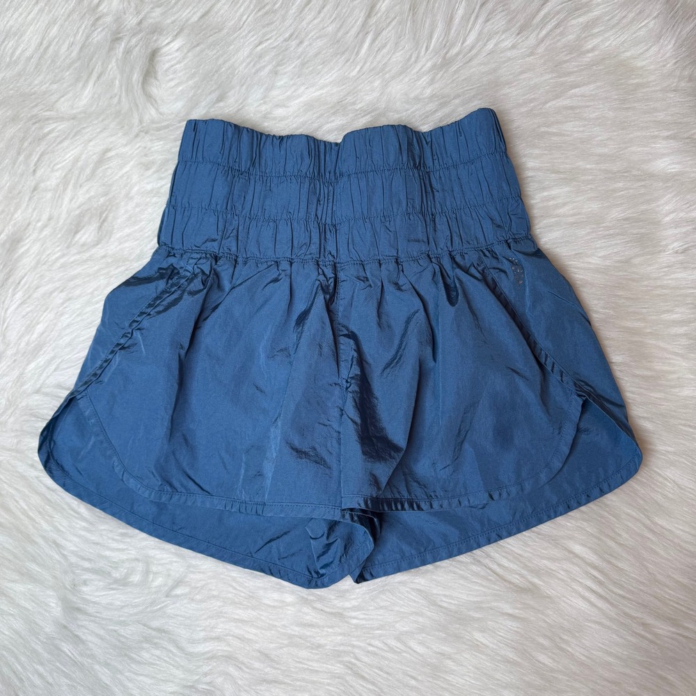 FP Movement Freeâ People Way Home Shorts Blue High Rise Running Athletic XS
